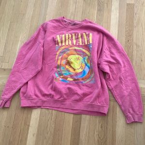 Pink Nirvana sweatshirt from Urban Outfitters